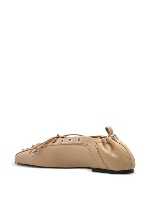 GANNI leather derby shoes - Neutrals - zdjęcie produktu nr 2