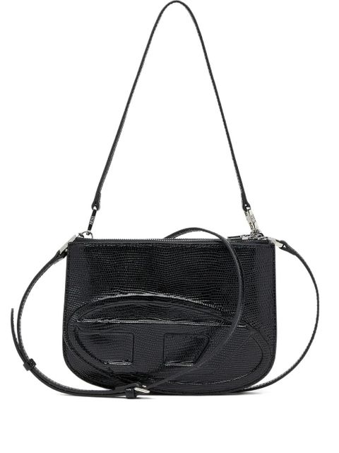Diesel Twin-Double-pouch embossed-leather shoulder bag - Black - zdjęcie produktu nr 1