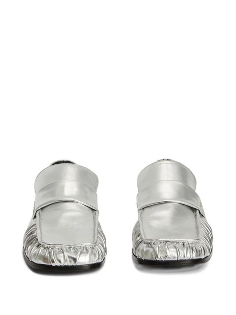 Jil Sander metallic loafers - Grey - zdjęcie produktu nr 2