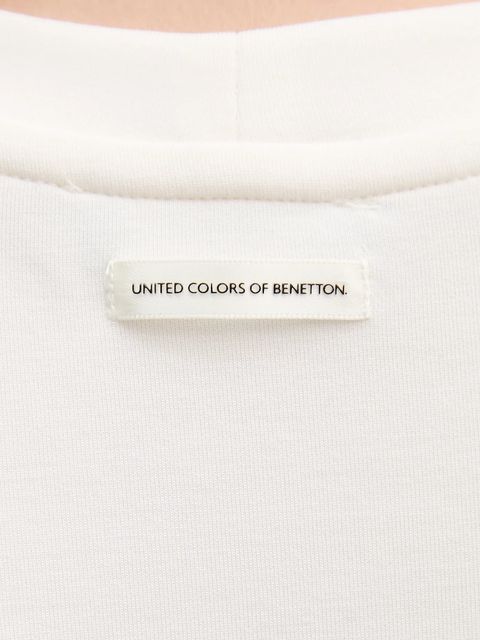 United Colors of Benetton t-shirt damski kolor beżowy 3QAFD10AX