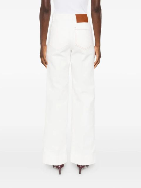 Victoria Beckham organic-cotton straight-leg jeans - White