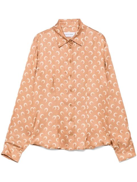 Marine Serre Crescent Moon-printed shirt - Orange - zdjęcie produktu nr 1