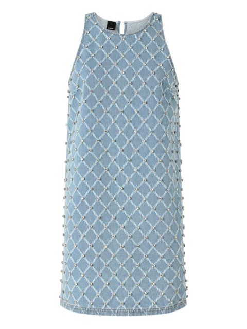 PINKO rhinestone-embellished mini dress - Blue - zdjęcie produktu nr 1