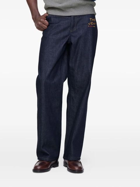 Marc Jacobs The Jean embroidered-logo cotton jeans - Blue