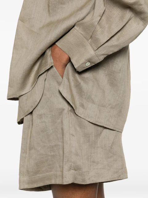 Eleh pleated shorts - Brown