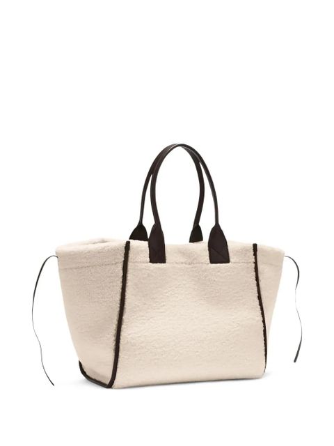 GANNI logo tote bag - Neutrals
