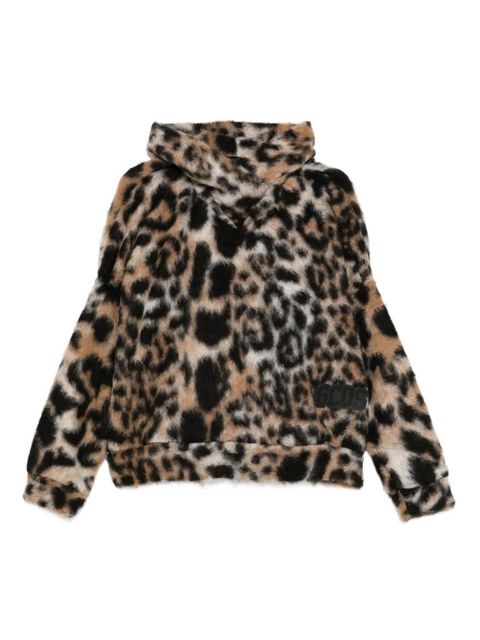 GCDS hooded animal-print sweater - Brown - zdjęcie produktu nr 1