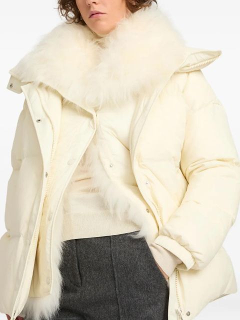 Yves Salomon padded oversized jacket - White