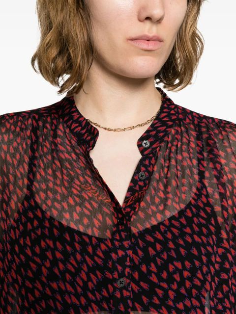 Zadig&Voltaire Tino Crush semi-sheer shirt - Black - zdjęcie produktu nr 2