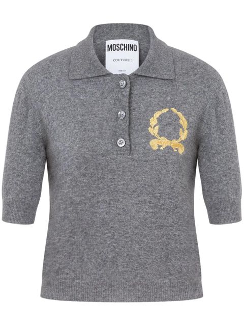 Moschino embroidered polo shirt - Grey - zdjęcie produktu nr 1
