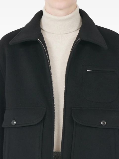 Maison Margiela flap-pocket cashmere wool jacket - Black