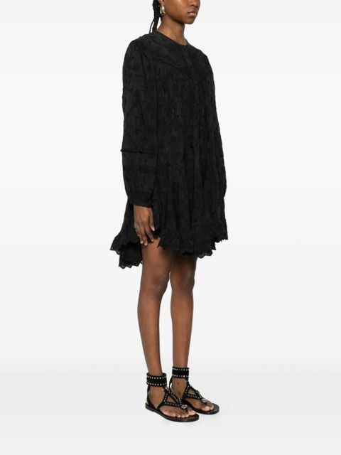 ISABEL MARANT Zame long-sleeved mini dress - Black