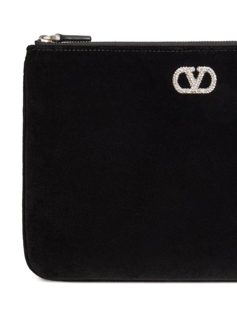 Valentino Garavani velvet clutch bag - Black