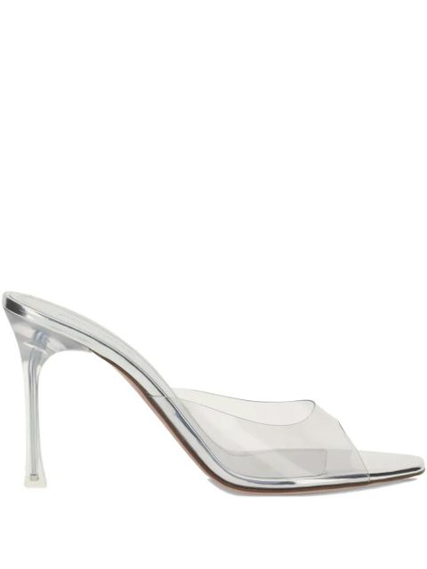 Amina Muaddi 95mm Alexa clear open-toe pumps - Neutrals - zdjęcie produktu nr 1