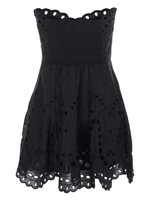 Charo Ruiz Ibiza embroidered shirred mini dress - Black - zdjęcie produktu nr 2