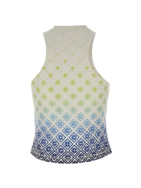 Casablanca Printed Draped monogram draped top - Neutrals - zdjęcie produktu nr 2