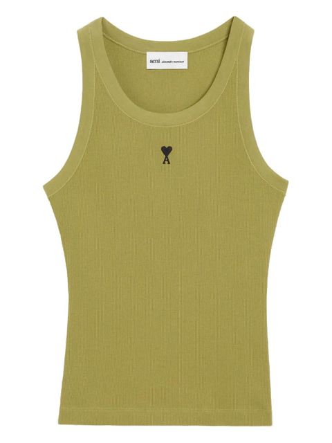 AMI Paris ami de coeur ribbed tank top - Green - zdjęcie produktu nr 1