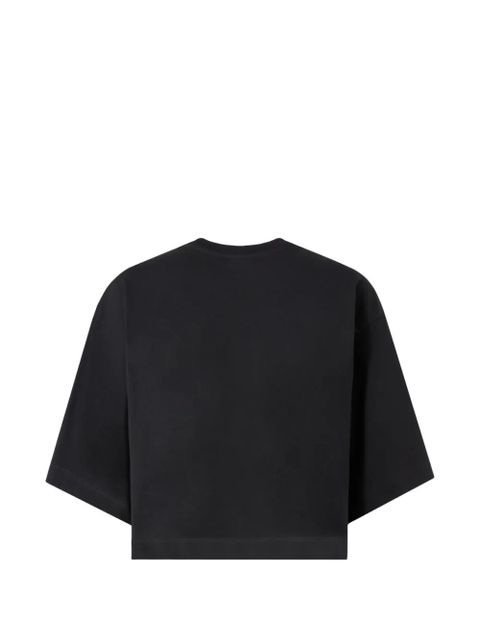 PINKO Love Birds floral-appliqued T-shirt - Black - zdjęcie produktu nr 2