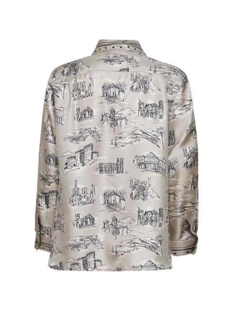 Max Mara architectural-motif shirt - Neutrals - zdjęcie produktu nr 2
