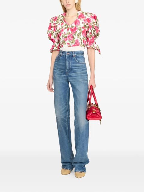 Chloé floral print cropped blouse - White - zdjęcie produktu nr 2