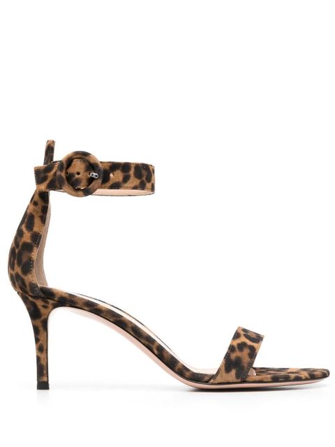Gianvito Rossi Portofino 70mm suede sandals - Brown - zdjęcie produktu nr 1