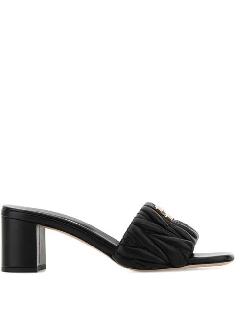 Miu Miu 55mm quilted slide sandals - Black - zdjęcie produktu nr 1