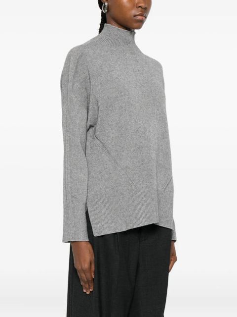 SOLOTRE funnel-neck sweater - Grey - zdjęcie produktu nr 2