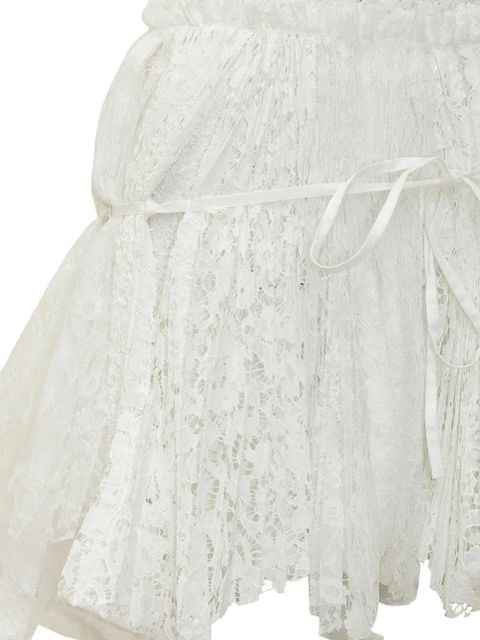 JW Anderson lace-trim tie-fastening skirt - White