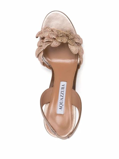 Aquazzura Galactic Flower leather sandals - Brown - zdjęcie produktu nr 2