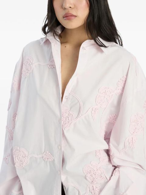 ROTATE BIRGER CHRISTENSEN flower oversized shirt - Pink