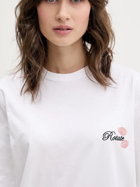 Rotate t-shirt bawełniany damski kolor biały 114745400
