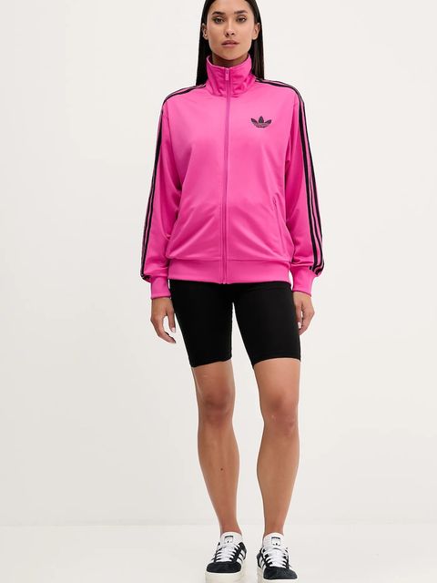 adidas Originals bluza Firebird damska kolor różowy z aplikacją JX7866