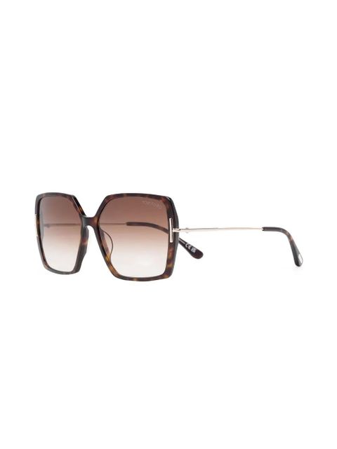 TOM FORD Eyewear oversize square-frame sunglasses - Brown - zdjęcie produktu nr 2