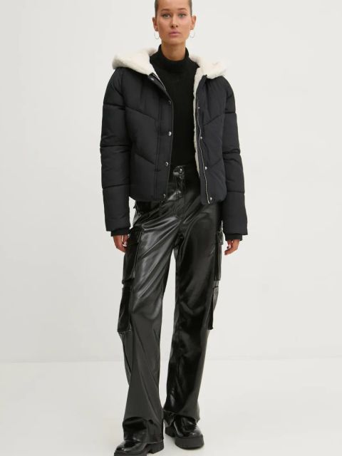 Hollister Co. kurtka damska kolor czarny zimowa KI344-4601