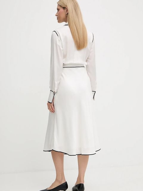 Karl Lagerfeld sukienka kolor biały midi rozkloszowana A3W13021