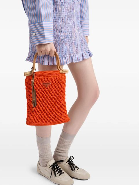 Prada mini crochet tote bag - Orange - zdjęcie produktu nr 2