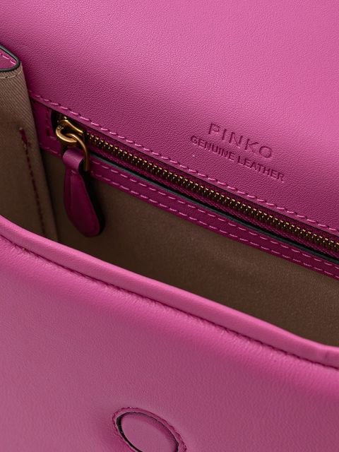 Pinko torebka skórzana kolor różowy 104297 A26L
