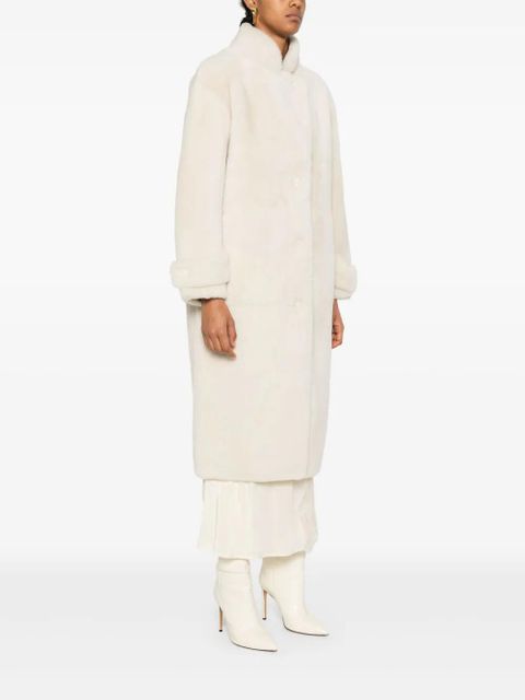 Yves Salomon shearling coat - White