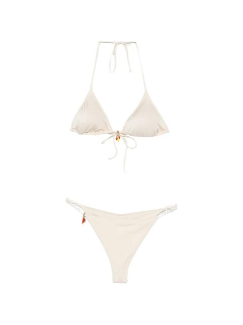 MC2 Saint Barth Lezzy charm-embellished bikini - Neutrals - zdjęcie produktu nr 1