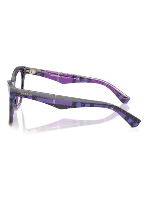 Burberry Eyewear check-pattern square glasses - Purple
