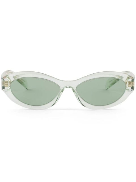 Prada Eyewear Symbole oval-frame sunglasses - Green