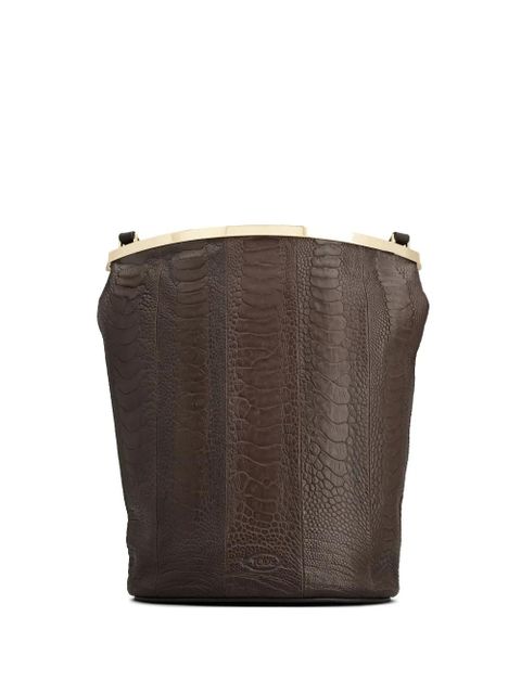 Tod's leather bucket bag - Brown - zdjęcie produktu nr 1