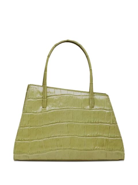 Liffner mini croc-embossed leather top-handles tote bag - Green - zdjęcie produktu nr 2
