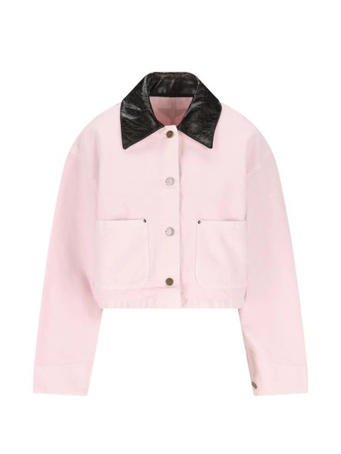 Prada patch-pocket cropped jacket - Pink - zdjęcie produktu nr 1