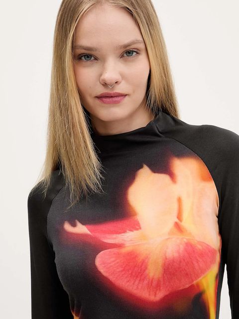 Desigual sukienka MILA kolor czarny mini rozkloszowana 25WWVK40