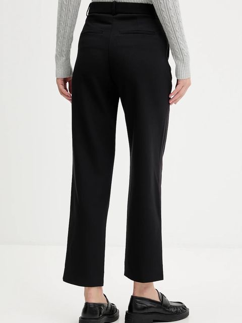 Abercrombie & Fitch spodnie damskie kolor czarny proste high waist KI156-5521-900