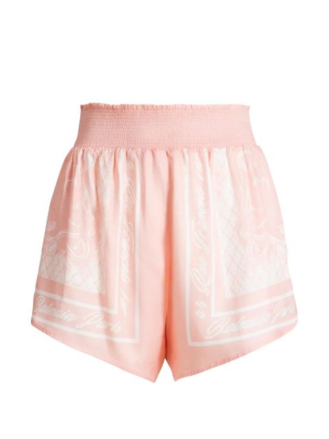 Balmain printed foulard pyjama shorts - Pink - zdjęcie produktu nr 1