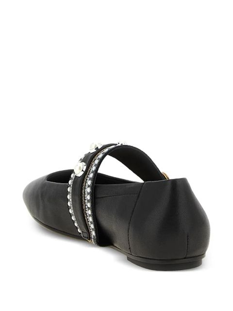 PINKO embellished-buckle ballet flats - Black