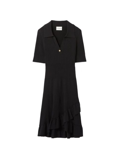 Claudie Pierlot ruffled polo knitted dress - Black - zdjęcie produktu nr 1