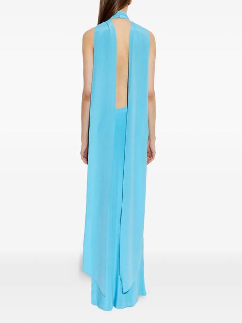 Cult Gaia Doe halterneck draped-panel dress - Blue